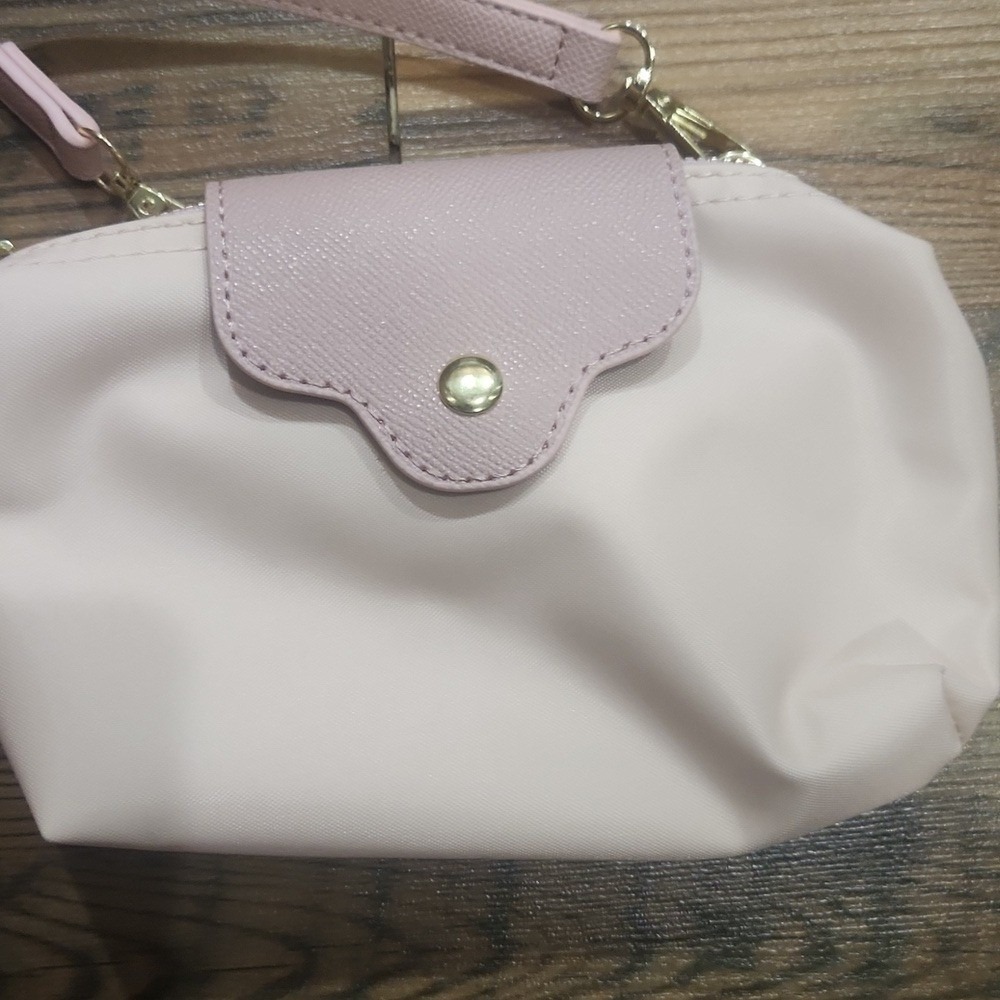 Mini Le Pliage‎ Style Baby Pink Bag With Long Strap - Picture 3 of 3